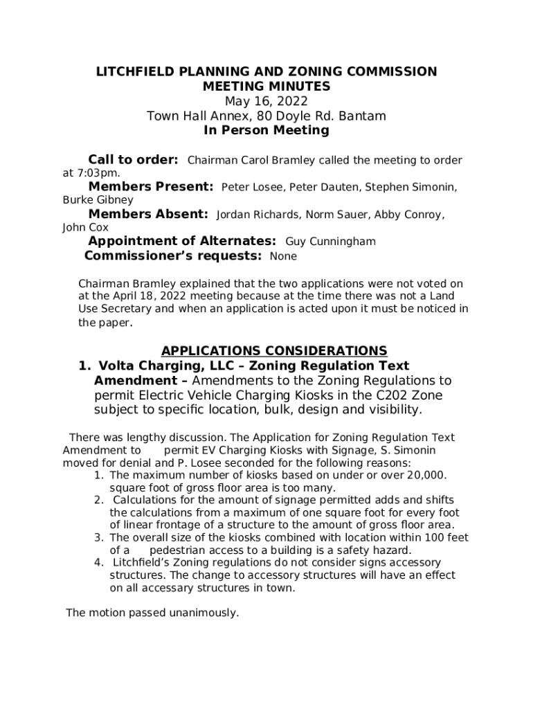 700 p.m. Town Hall Annex, 80 Doyle Rd. Bantam In Perso Doc Template pdfFiller