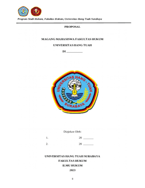Template Proposal Magang Fakultas Hukum UHT Doc Template pdfFiller Template Proposal Magang Fakultas Hukum UHT Doc Template pdfFiller