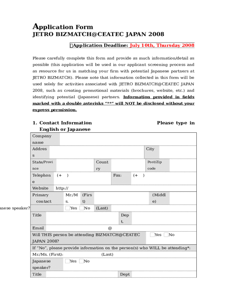 Instructions for filling out the 2024 JET Application Doc Template pdfFiller