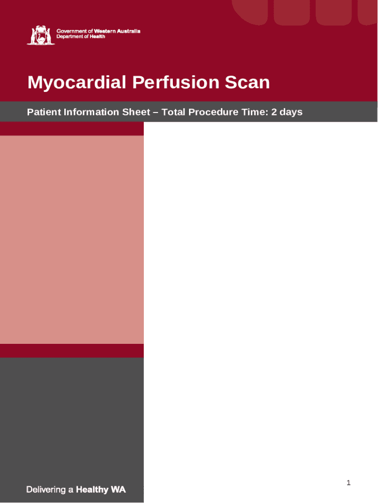 Cardiac Perfusion Scan (2 Day Protocol) Doc Template pdfFiller