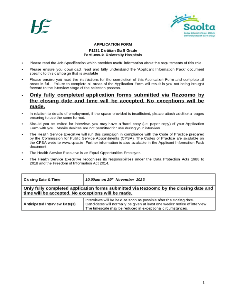Dietitian (Hospital) Job Description Template Doc Template pdfFiller