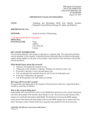 Informed Consent Template for Participating in Rare ...