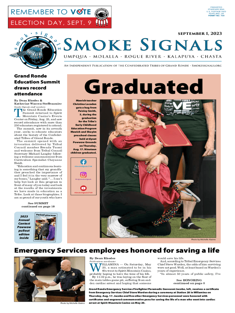 Fillable Online Grand Ronde Education Summit draws record attendance