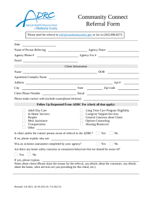 Online Request/Referral Form