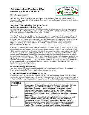 CSA Membership Agreement