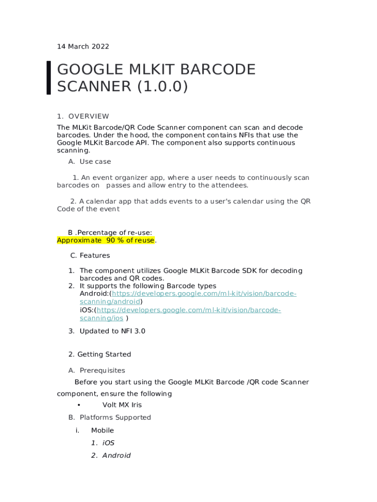 Scan barcodes in Android using the ML Kitby Luca Pizzini Doc Template