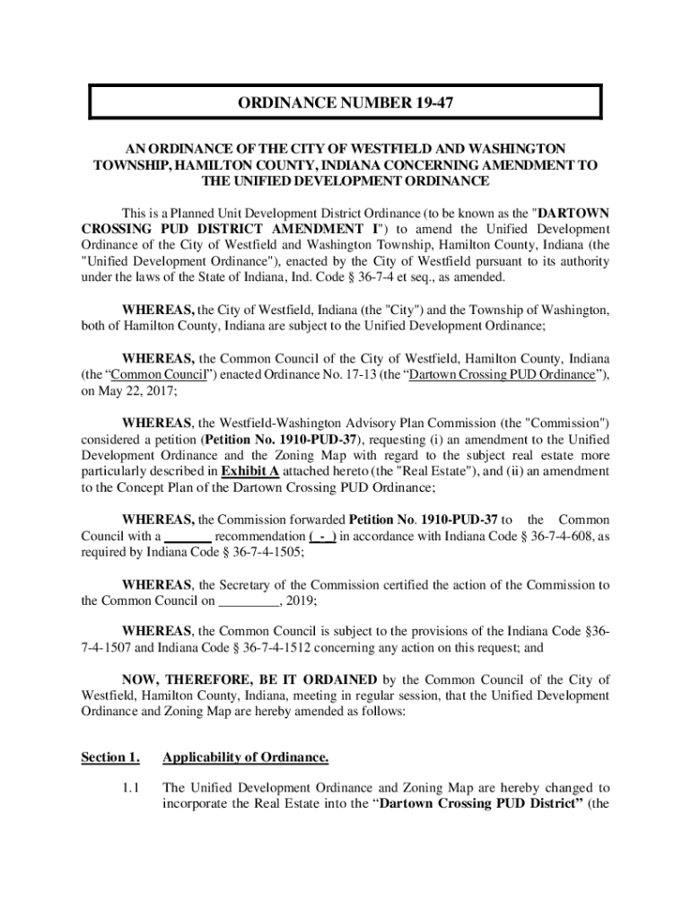 Fillable Online RED FOX POINTE PD. Noblesville Common Council Fax Email