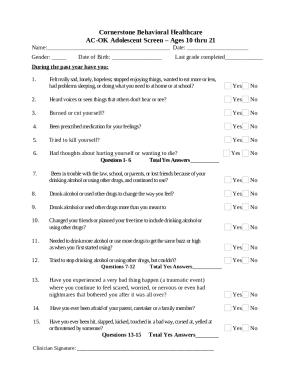 AC-OK: ADULT Screen for Co-Occurring Disorders