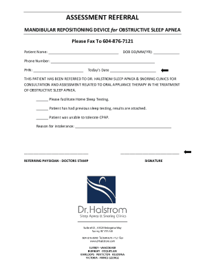The use of a mandibular repositioning device for ...