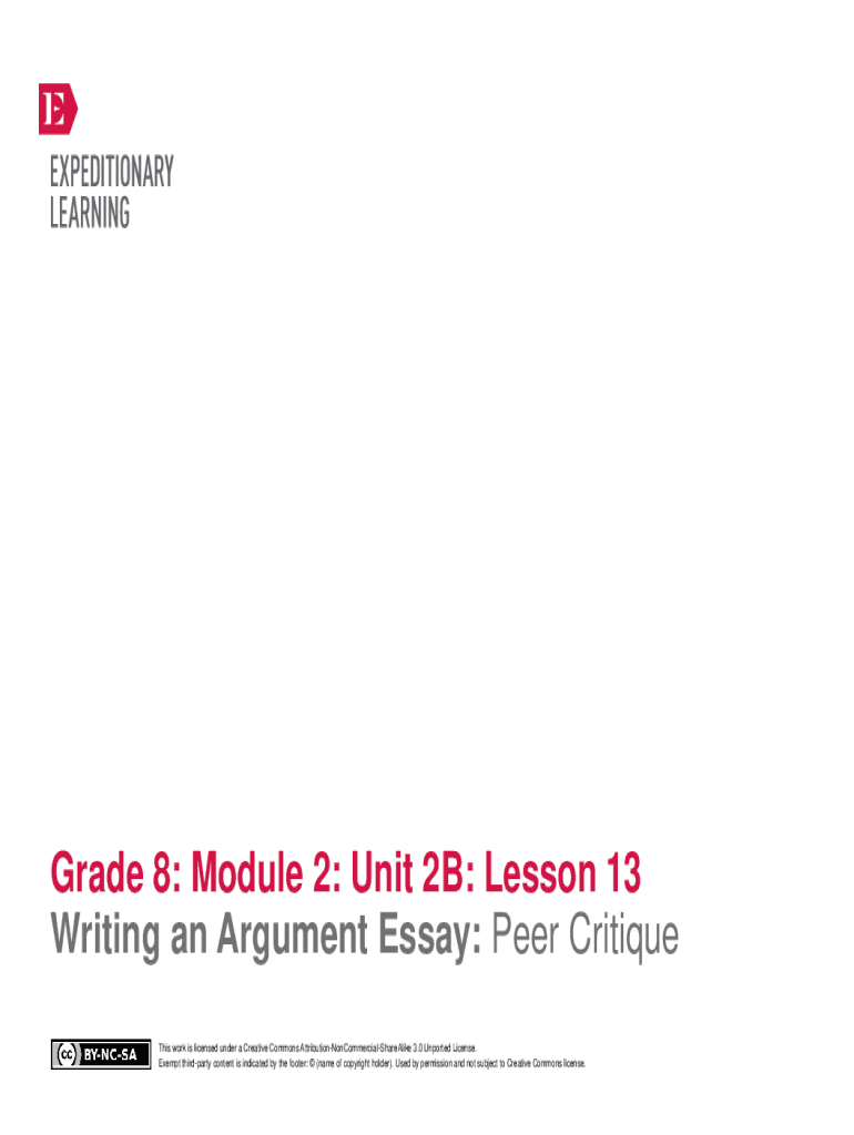 Fillable Online Grade 8: Module 2B: Unit 1: Lesson 2 The Authorship of ...