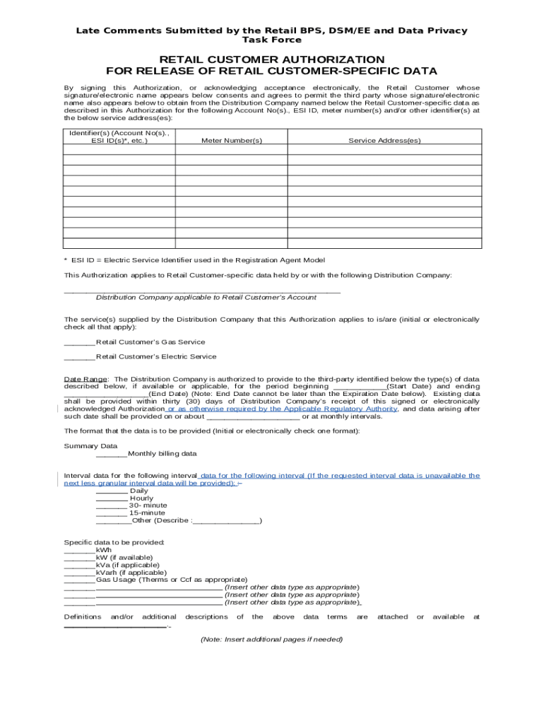 Consumer authorization and handling pii pdf doc template pdffiller