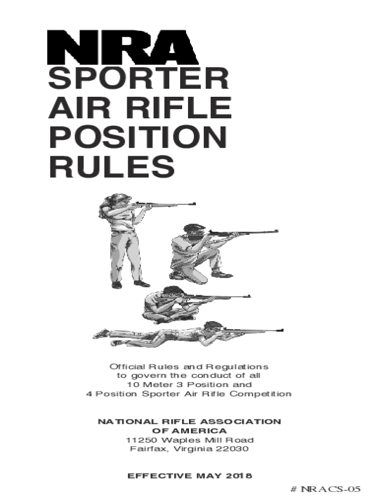 Fillable Online rulebooks nra Air Rifle Rules Central Illinois