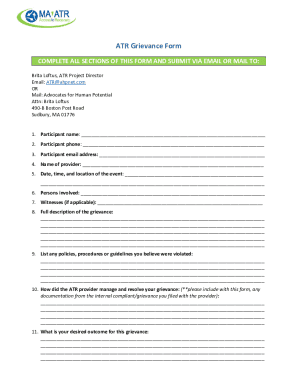 ATR Grievance Form