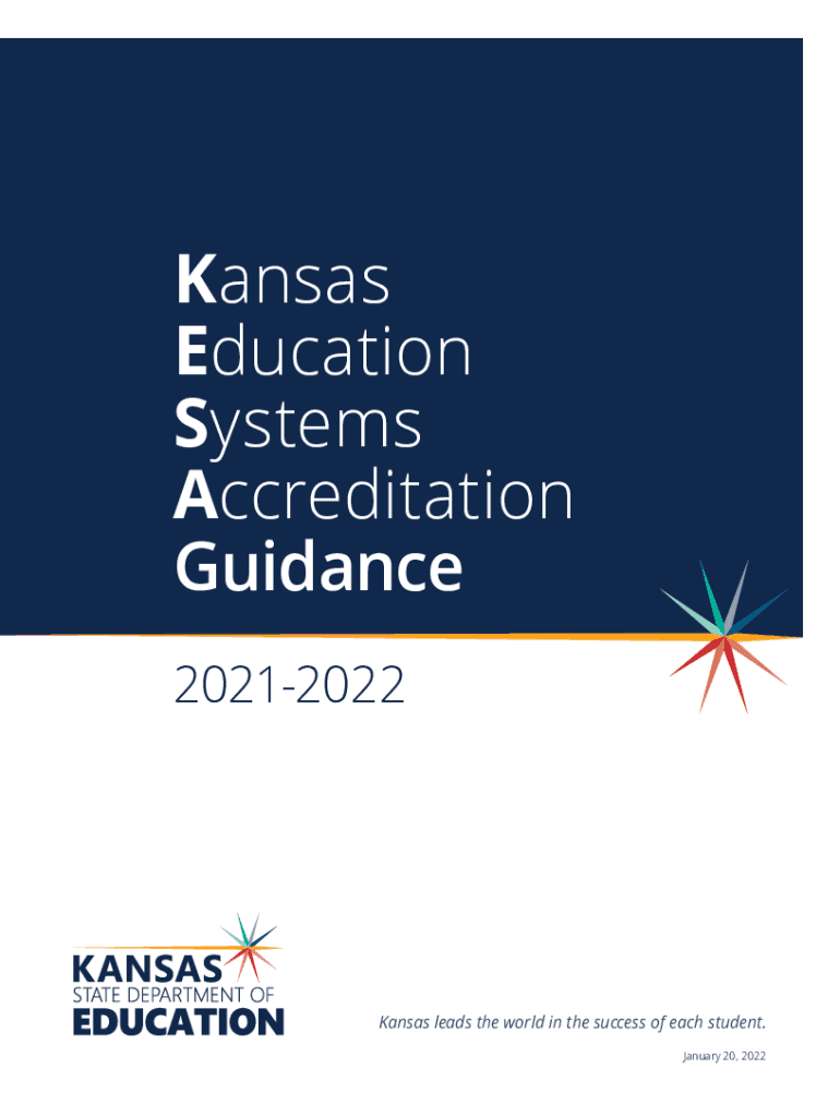 Fillable Online Kansas Education Systems Accreditation Guidance Fax