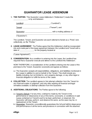 Ontario lease - guarantor on standard lease agreement ...