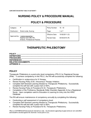 NURSING POLICY &amp; PROCEDURE MANUAL POLICY ...