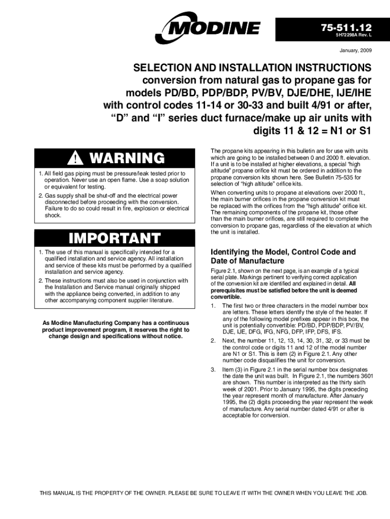 Fillable Online How to Convert a Natural Gas Stove to Propane Kenmore