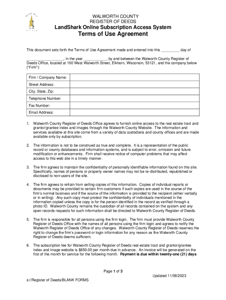 Fillable Online User Acceptance Agreement DOA/Wisconsin Logon Fax Email Print pdfFiller