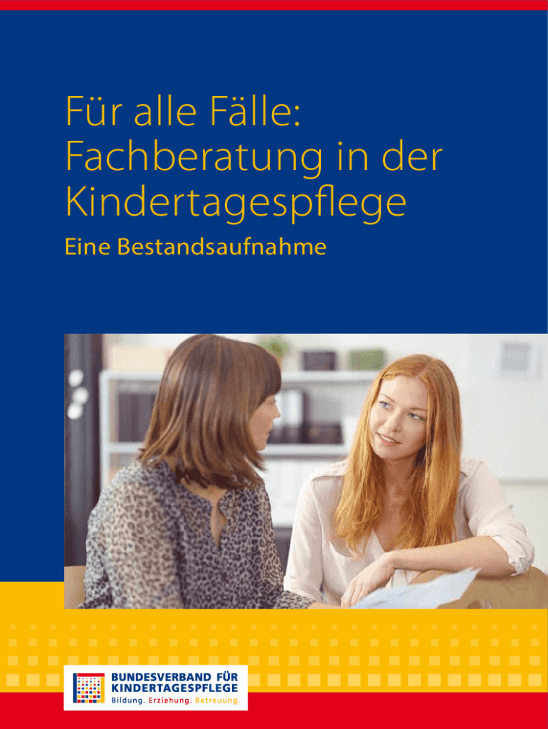 Ausfüllbar Online Fr alle Flle: Fachberatung in der Kindertagespflege ...