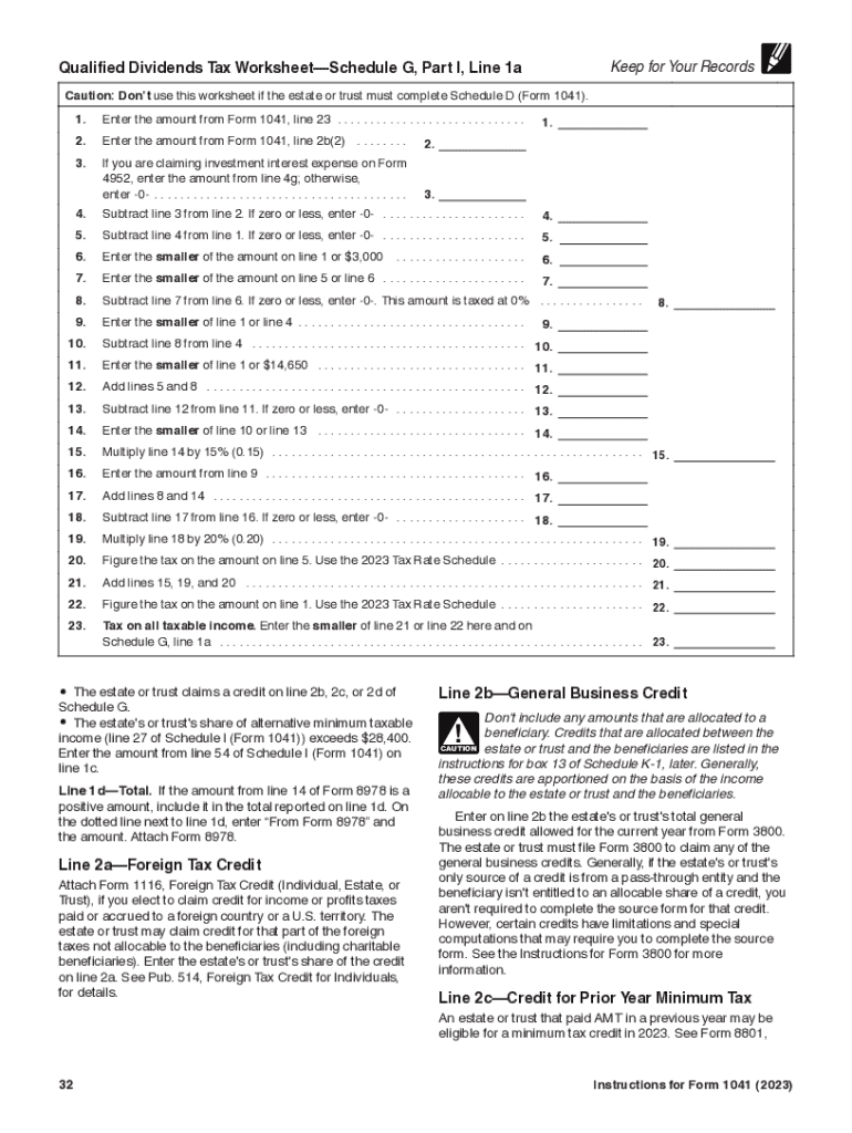 form 1041 instructions 2023 Preview on Page 1