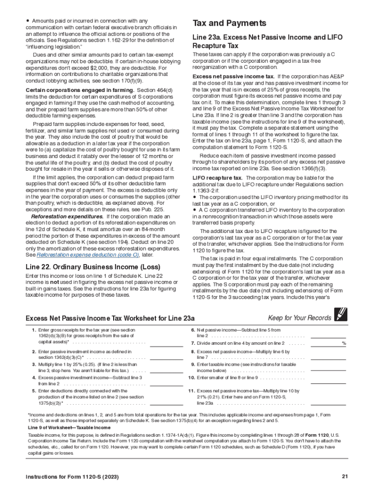 2022 S Corporation Income Tax - Department of Revenue Preview on Page 1