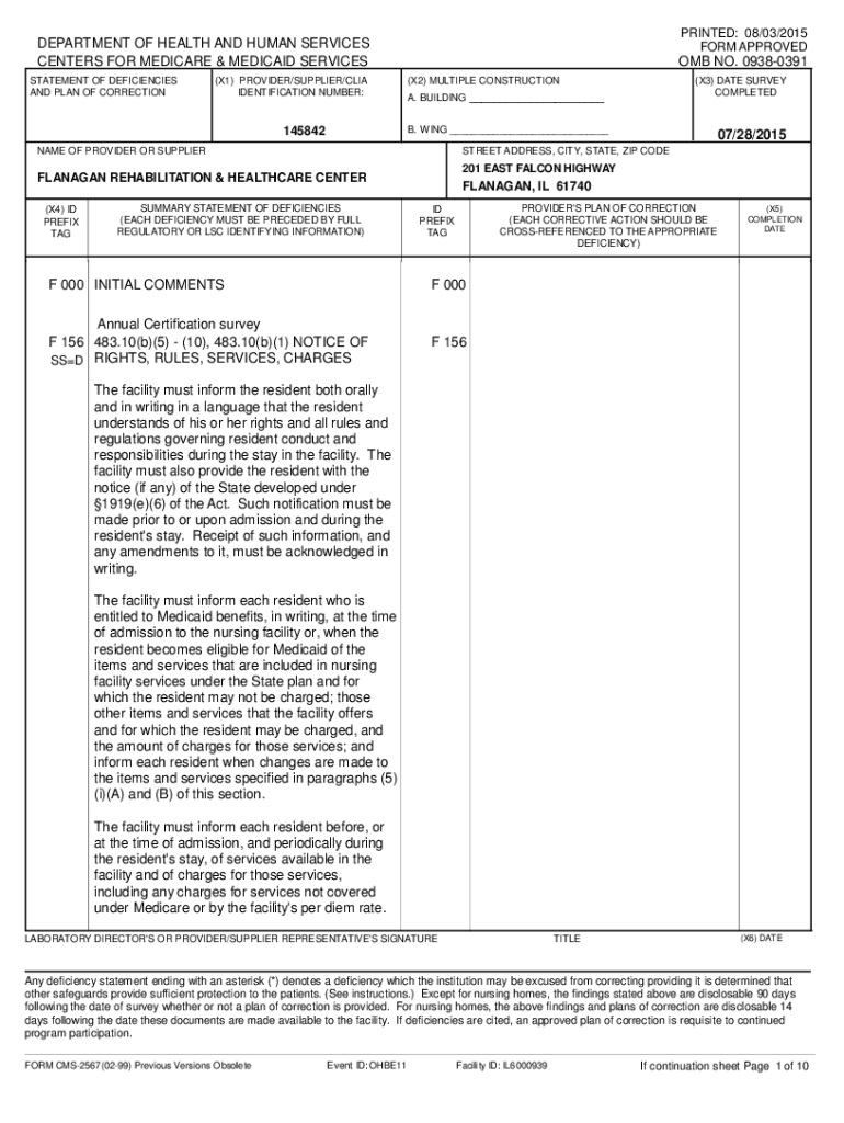 Fillable Online FLANAGAN REHABILITATION & HEALTHCARE CENTER Fax Email