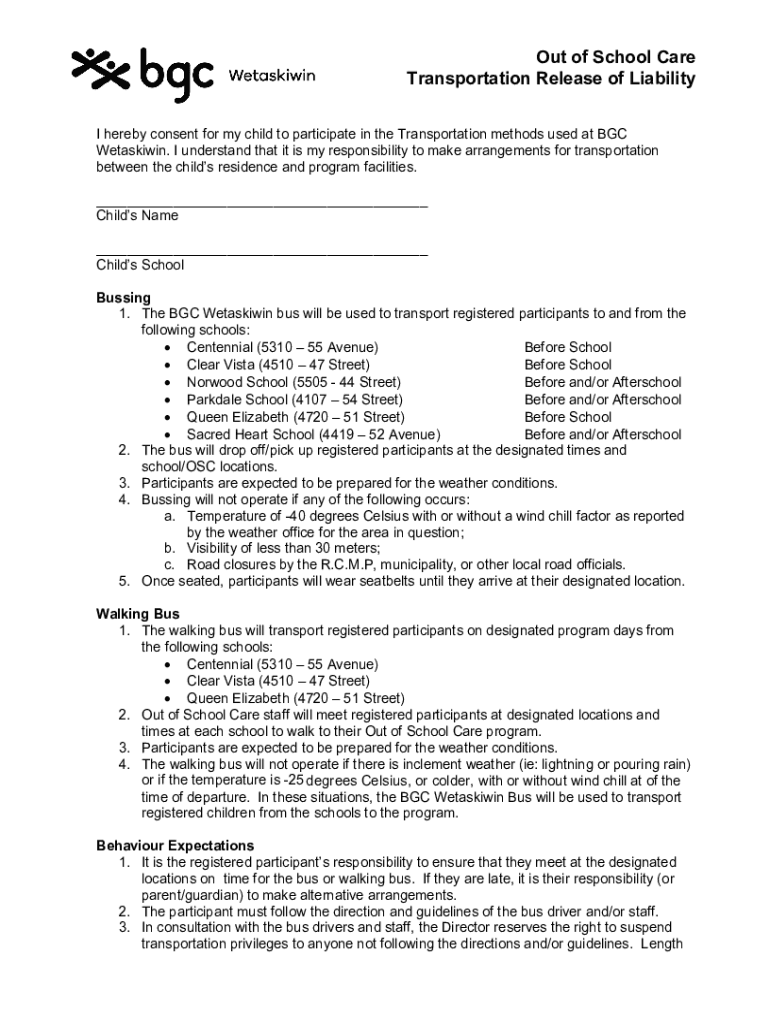 Fillable Online 22 Printable permission to transport child form