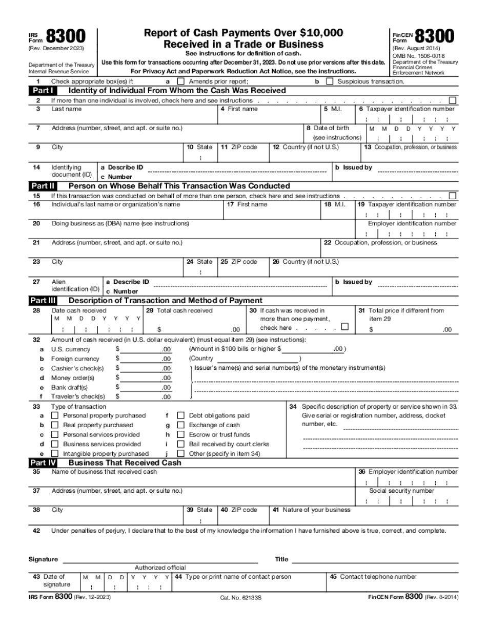 Form 8300 - Community Tax