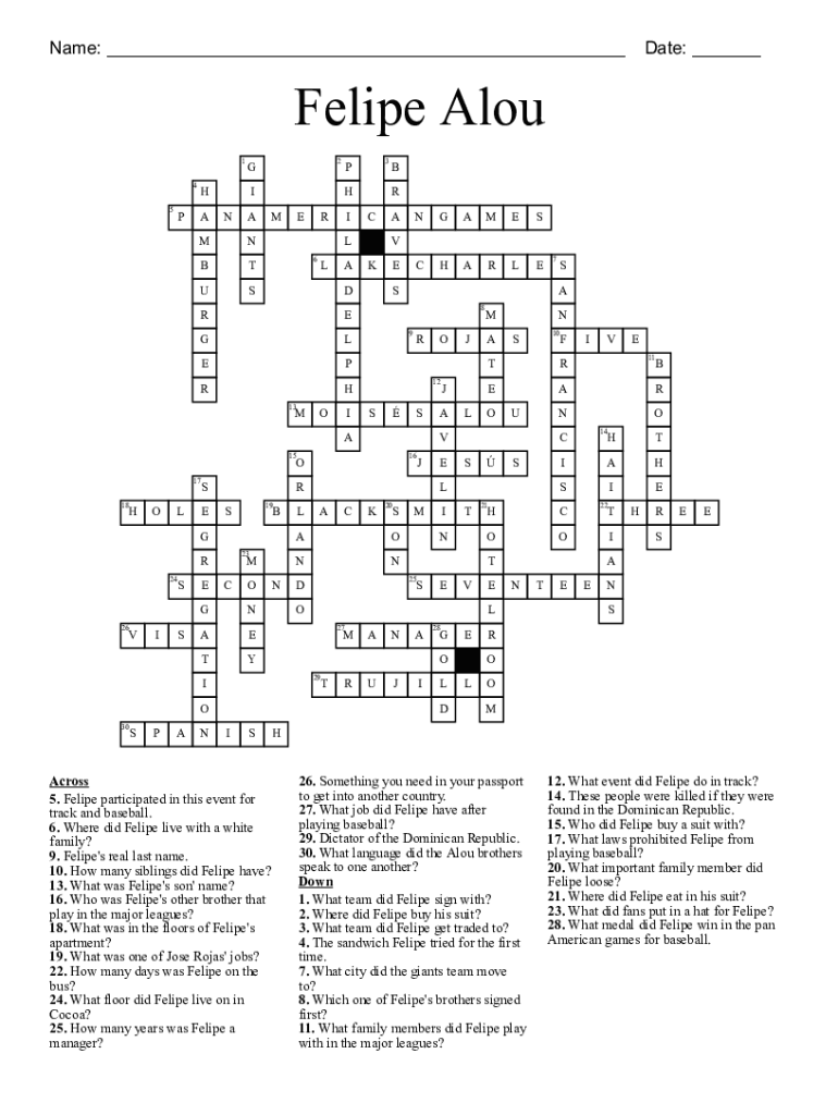 Fillable Online Alou brothers formed MLB's first allbrother outfield Fax Email Print pdfFiller