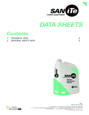 Fillable Online MATERIAL SAFETY DAT A SHEET Fax Email Print - pdfFiller