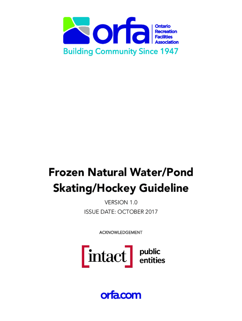 Fillable Online Frozen Natural Water/Pond Skating/Hockey Guideline. 1.0 ...