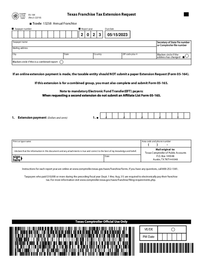 2023 texas form 05 164 Preview on Page 1