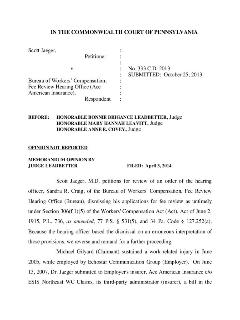 Fillable Online Sedgwick Claims Management Services, Inc. v. Bureau of