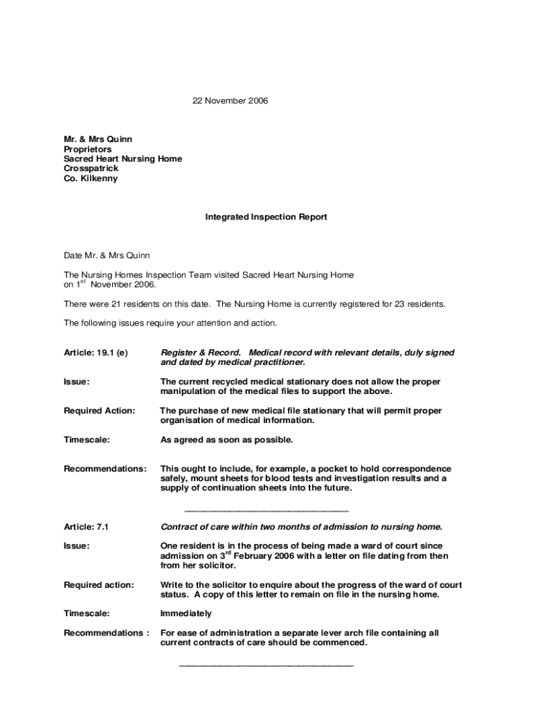 Fillable Online Sacred Heart Care Center in MinnesotaNursing Home