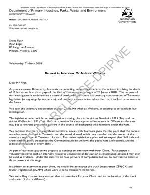 Assessed by the Department of Primary Industries, Parks, ...