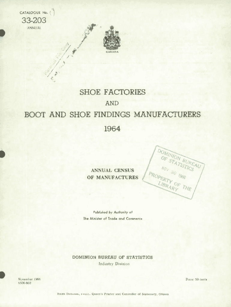 Fillable Online publications gc Shoe factories and boot and shoe