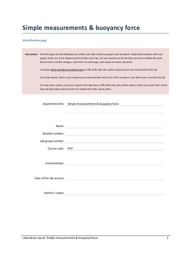 Fillable Online Geometrical Optics Lab Report, Refraction, and Light