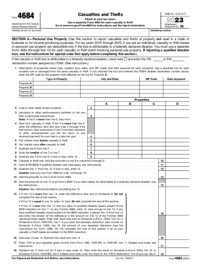 irs form 4684 Preview on Page 1