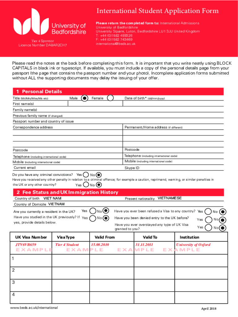 Fillable Online Fillable Online International Students Application Form Fillable Online Fillable Online International Students Application Form