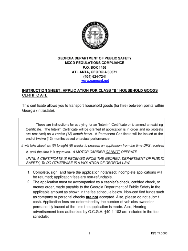 Motor Carrier Compliance DivisionGeorgia Department of Preview on Page 1