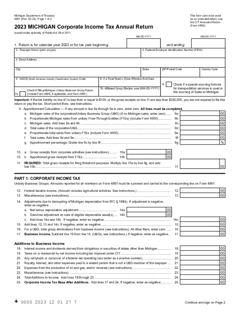 2023 form 4891 Preview on Page 1