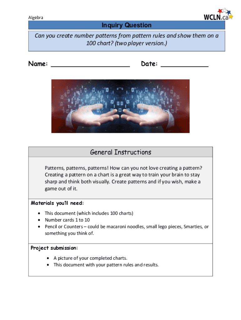 Fillable Online How To Teach Patterns On A 100 120 Chart Conceptual And Fax Email Print Fillable Online How To Teach Patterns On A 100 120 Chart Conceptual And Fax Email Print