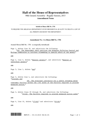 AmendsHouse Bill No. 1701. AmendsHouse Bill No. 1701