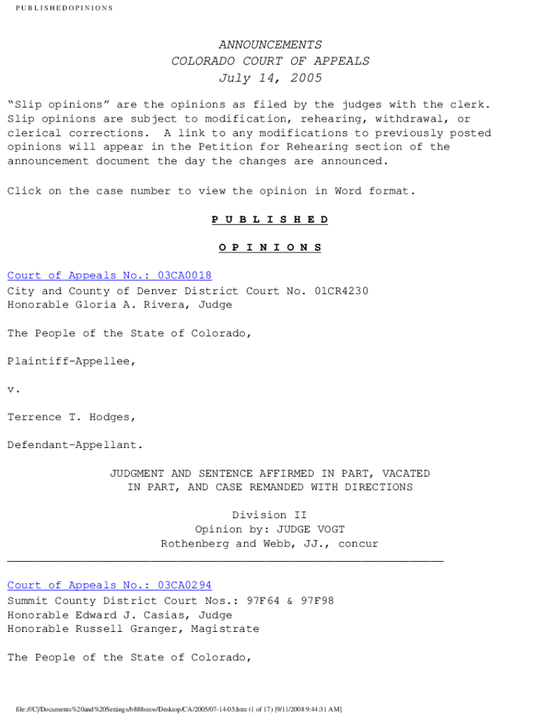 Fillable Online Slip opinions are subject to modification, rehearing
