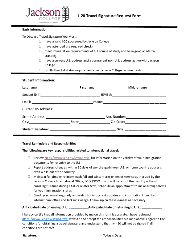 Fillable Online Form I20 Travel Signature Explained (F1/J1 Visa YouTube Fax Email Print