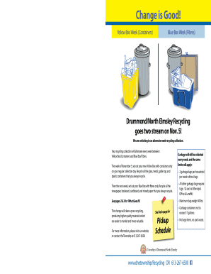 Fillable Online Solid Waste Collection Calendar Fax Email Print - pdfFiller