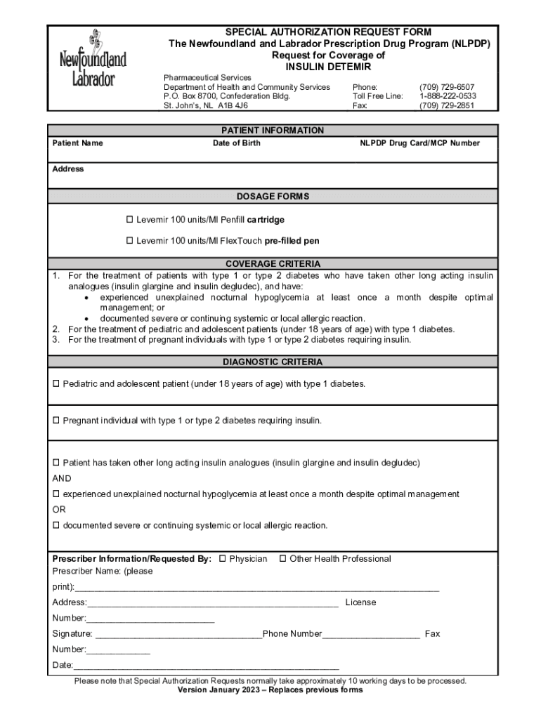 Fillable Online Special Authorization Guide Fax Email Print pdfFiller
