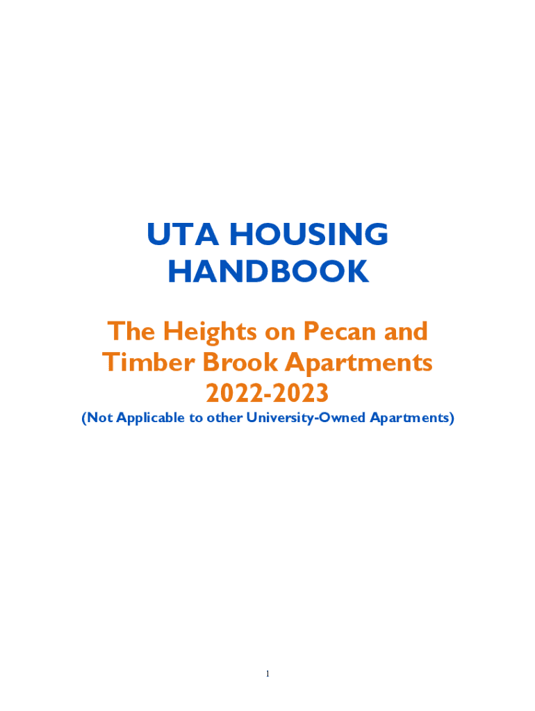 Fillable Online Timber Brook Housing The University of Texas at
