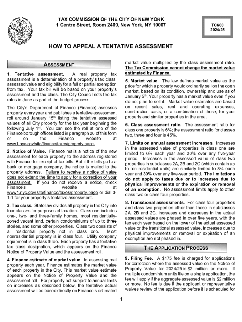 Contest your assessment - Tax ny - New York State Preview on Page 1