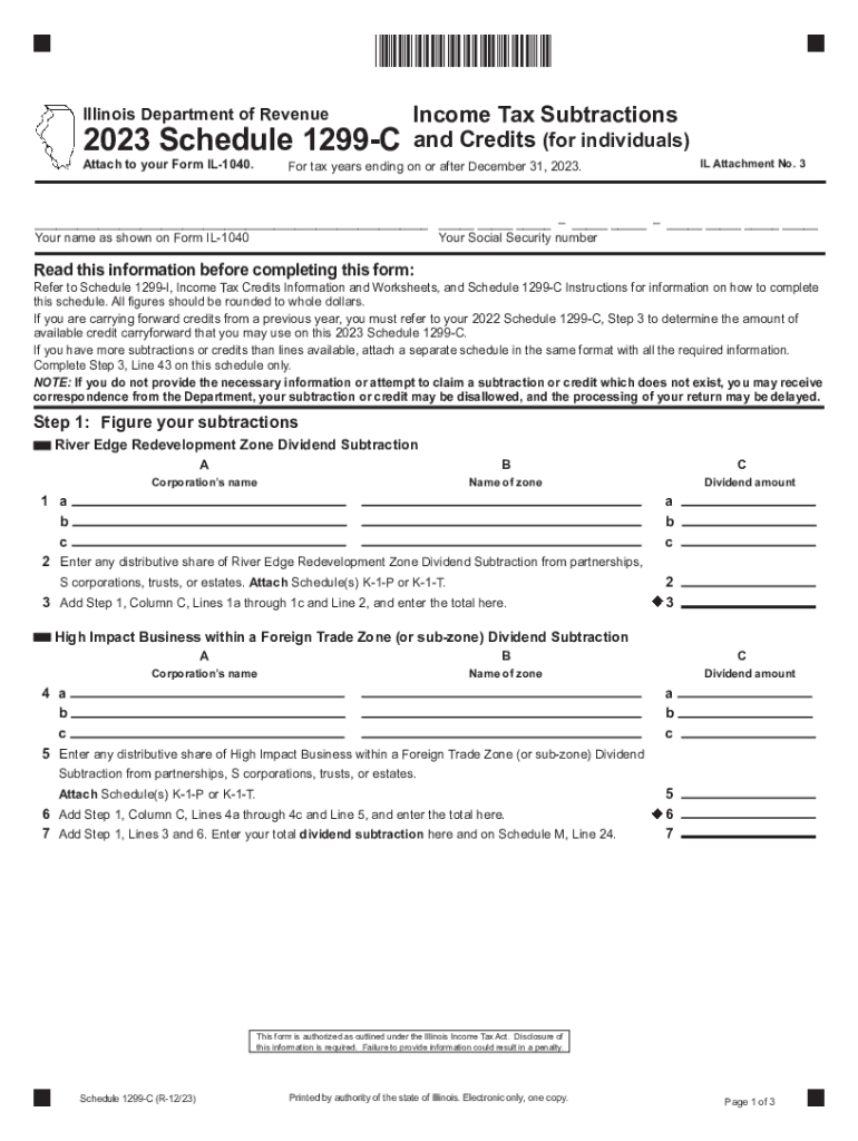 2022-2024 Form IL DoR IL-1040 Fill Online, Printable, Fillable Preview on Page 1